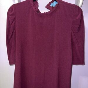 CeCe Deep Burgundy Top